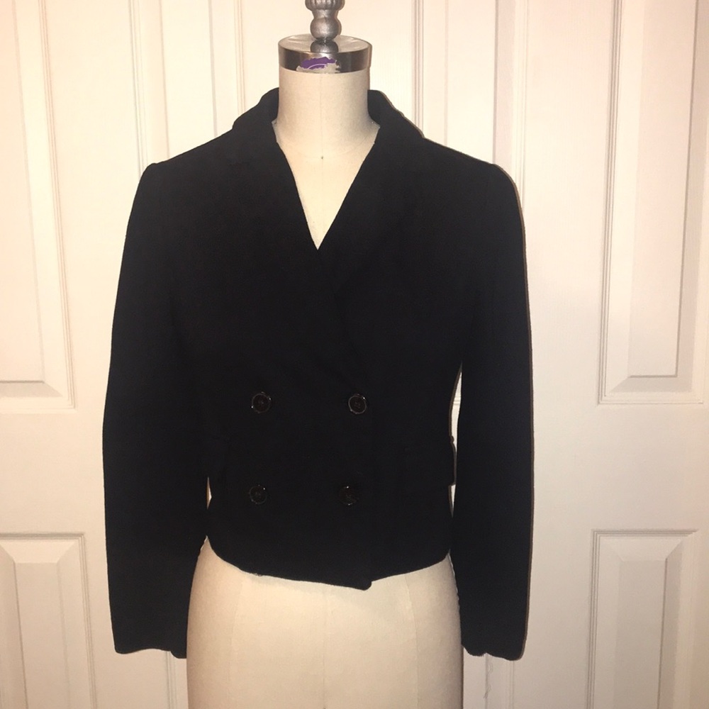 Forever 21 double breasted jacket, elbow patches.